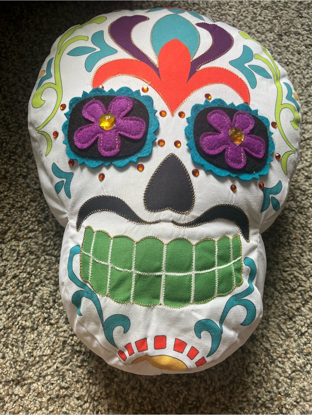 Decorative Sugar Skull Pillow